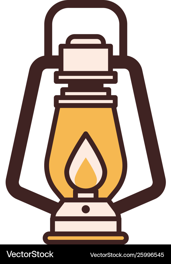 Hiking lantern icon Hiking lantern icon vector image