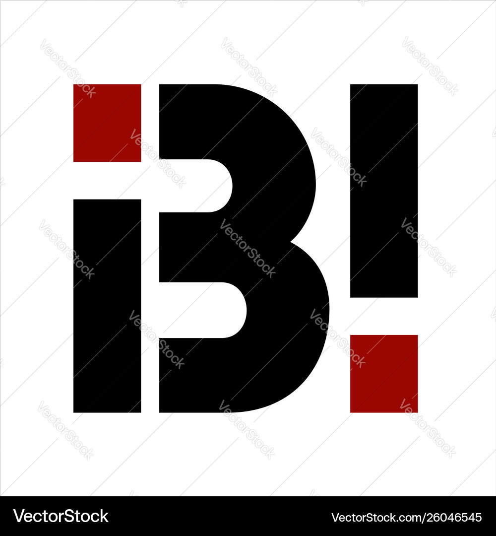 Ibi bi initials letter company logo – Royalty-Free Vector | VectorStock, image size:1000x1080