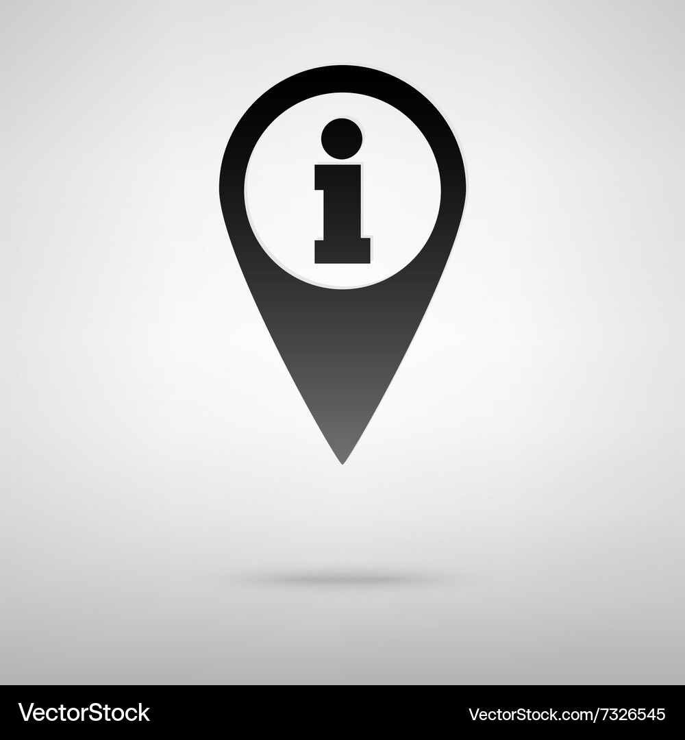 Map pointer black icon Vector Image