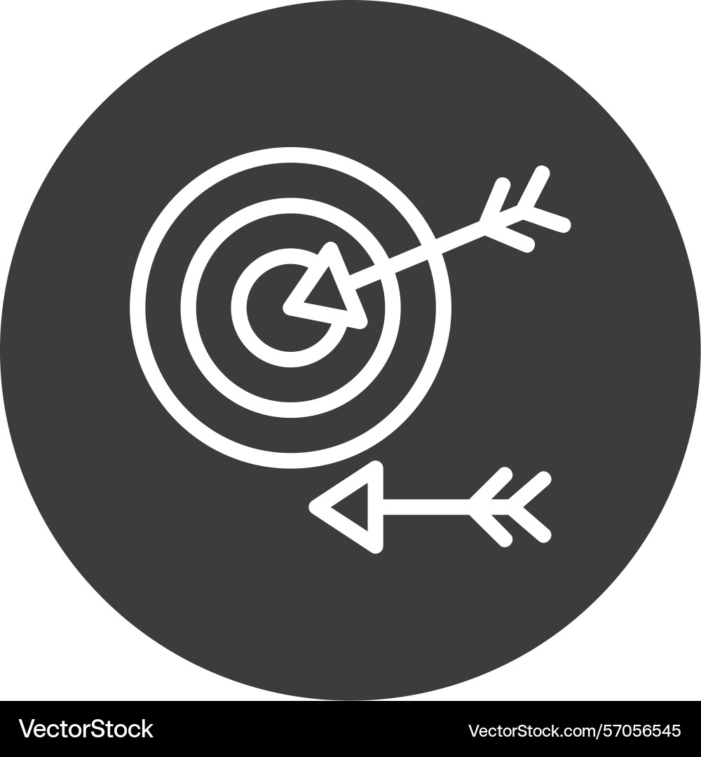 Objective line circle style icon design Vector Image