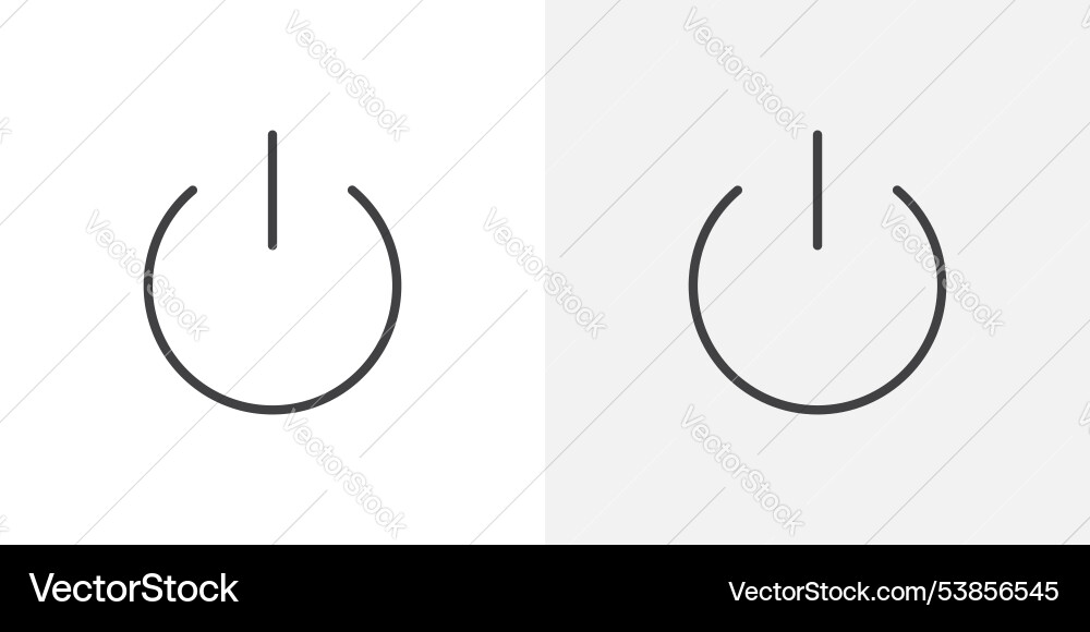 Power button icon set vector image