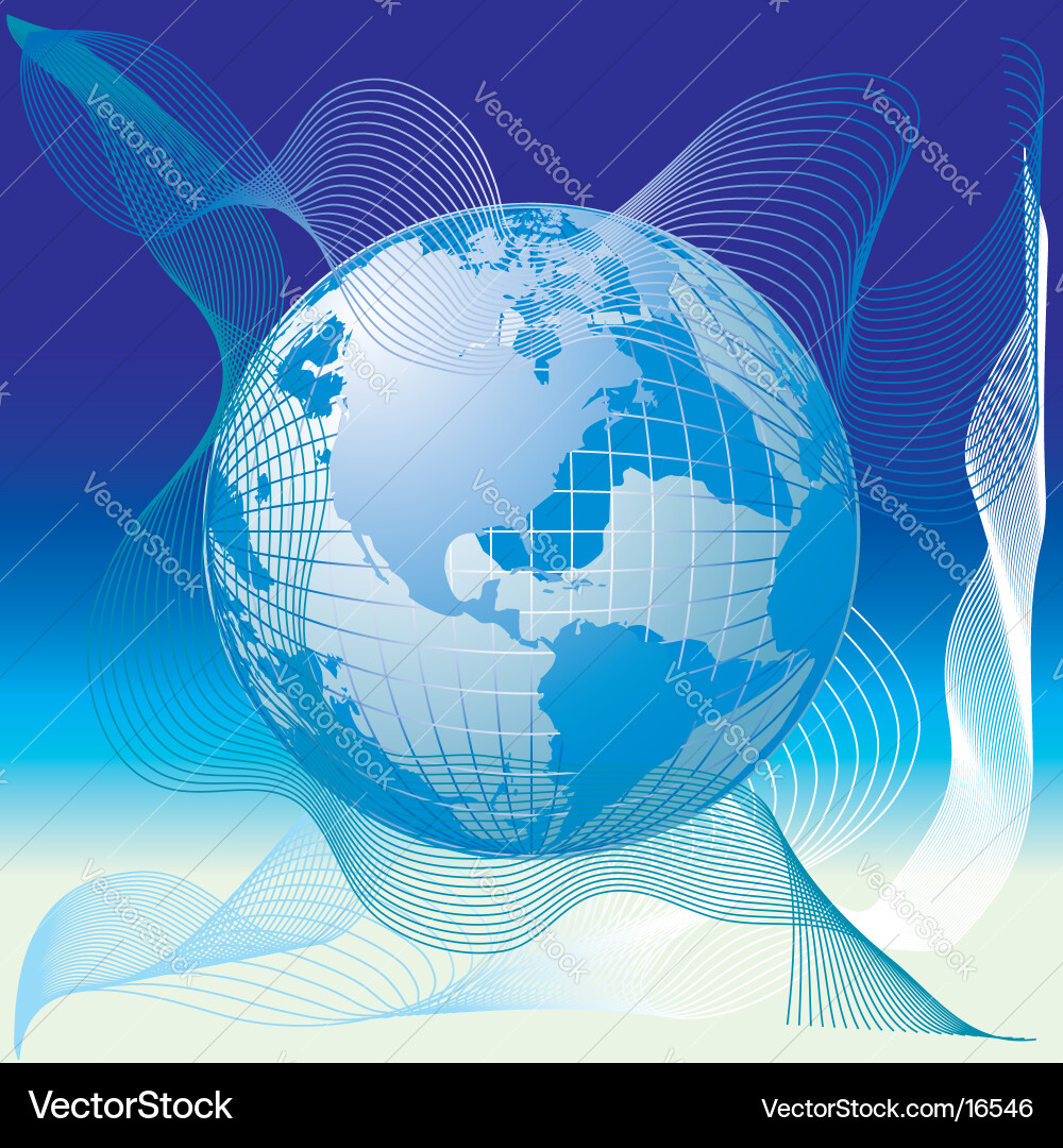 Abstract Globe World Map Background vector image