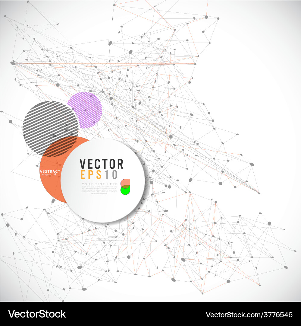 Abstract mesh background lines and shapes vector image