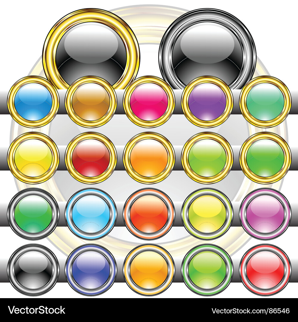 Buttons colored Vector Image