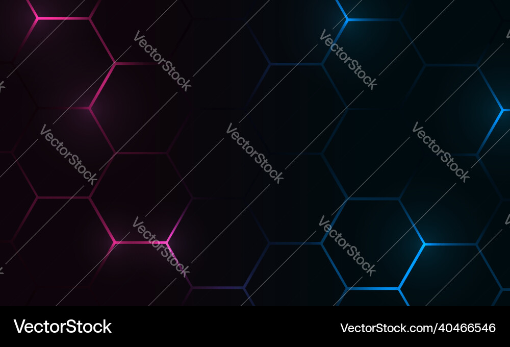Hexagon Tech Abstract Background Vector Image