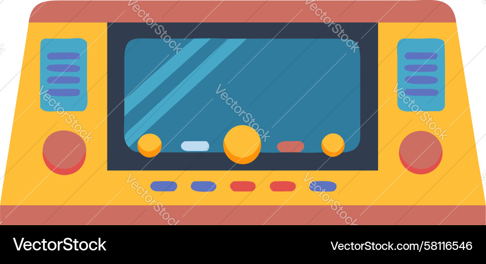 Retro Handheld Game Console Vector Image