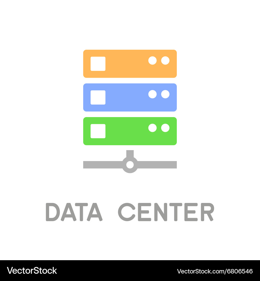 Server Data Icon Set vector image