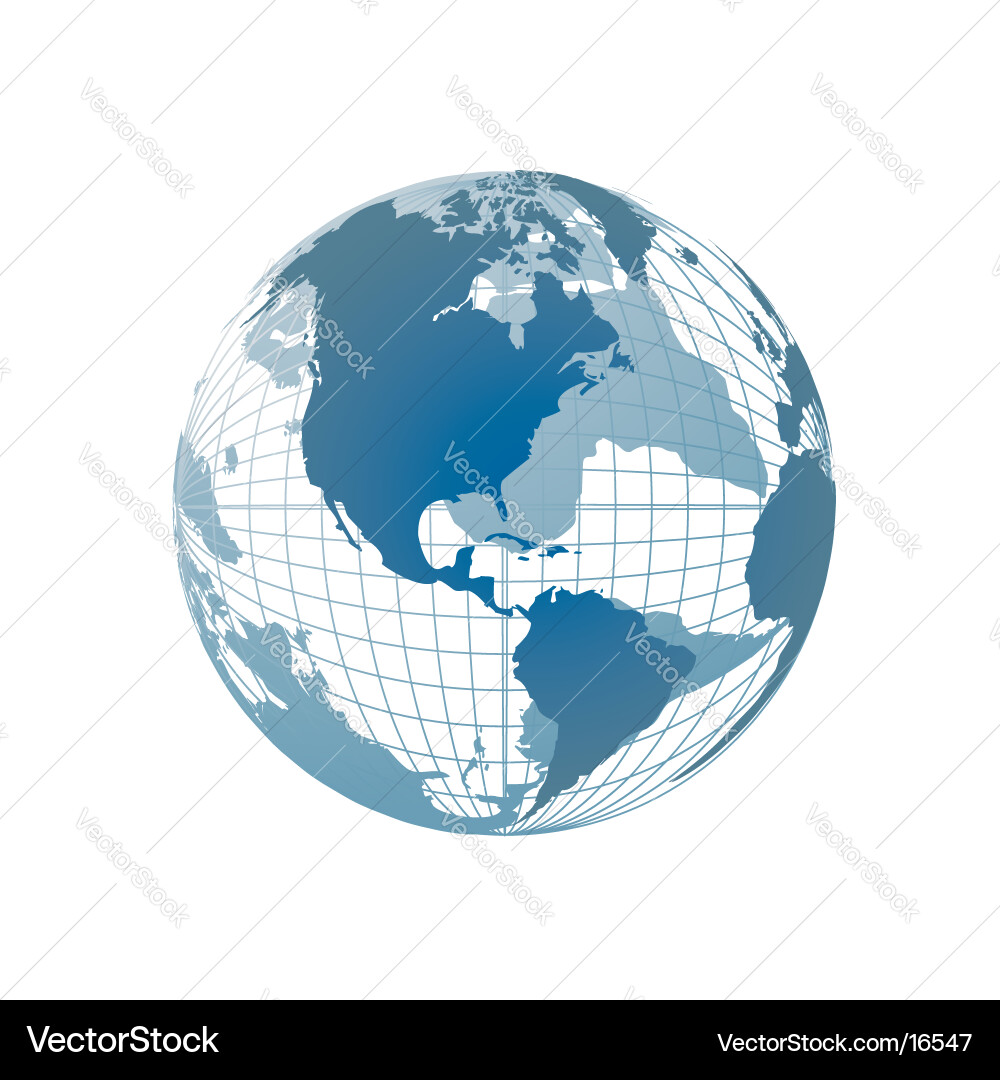 3D Welt Globe Vektorbild