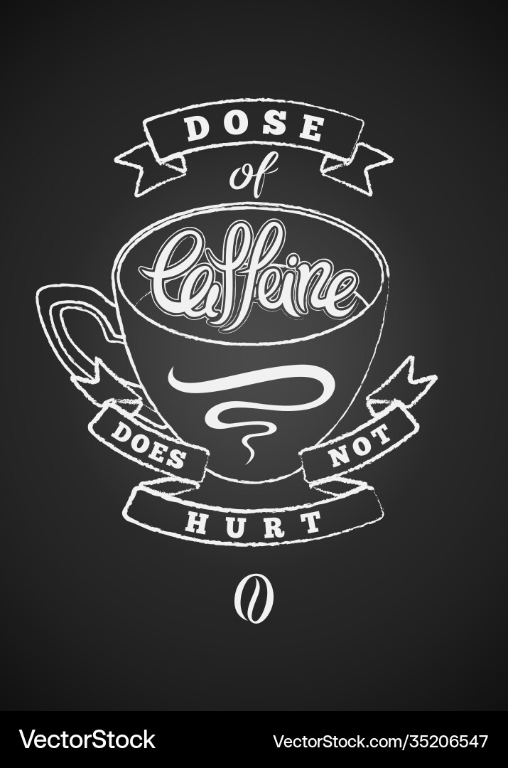 Coffee retro chalk phrase poster on blackboard Coffee retro chalk phrase poster on blackboard vector image