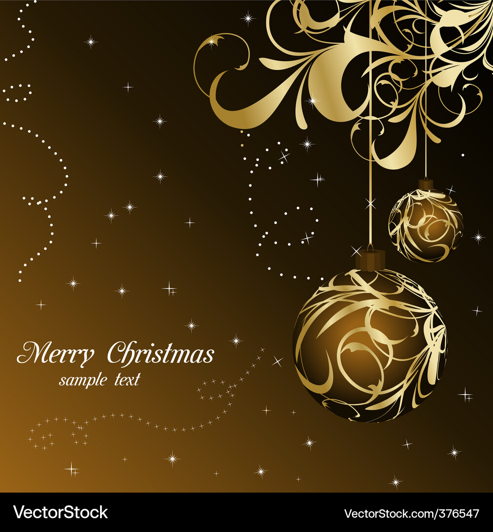 Elegant Christmas Floral Background Vector Image