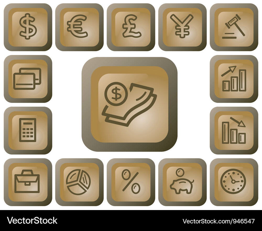 Finance buttons Vector Image