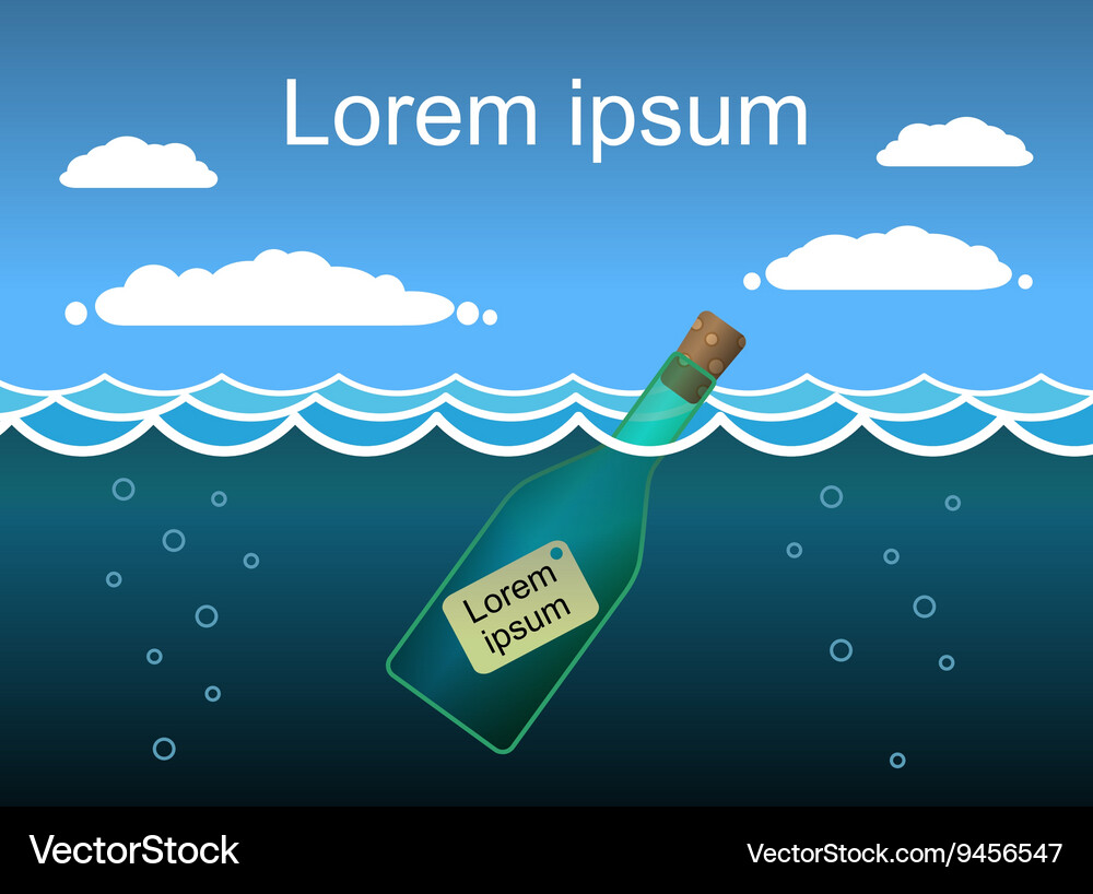 Message in the bottle Vector Image