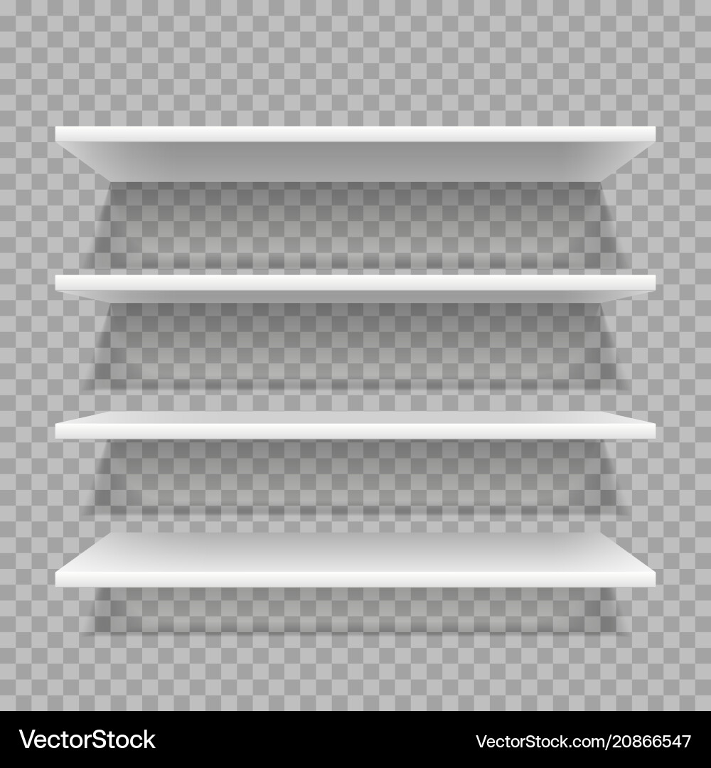 Modern Empty Plywood Shelves vector image