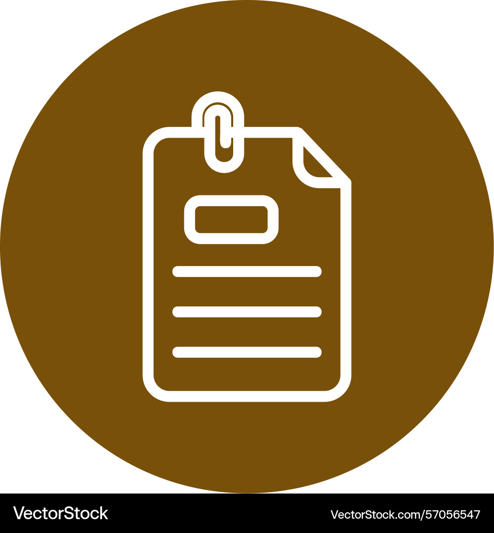 Paperclip line circle style icon design Vector Image