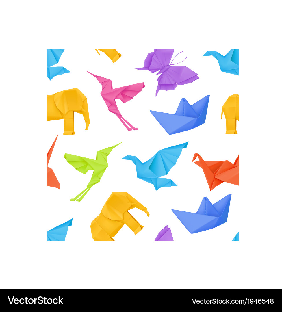 Colorful Origami Pattern vector image