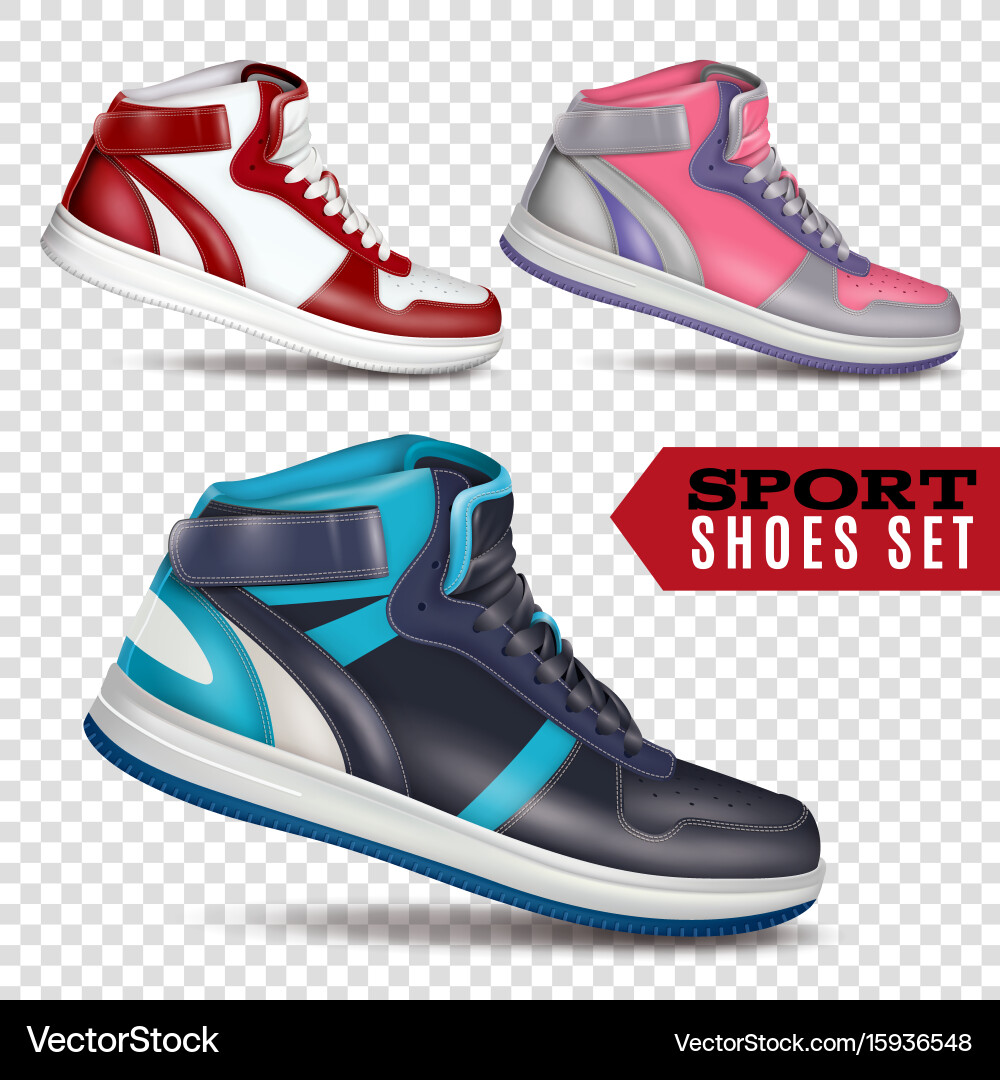 Colorful Sport Shoes Collection Royalty Free Vector Image