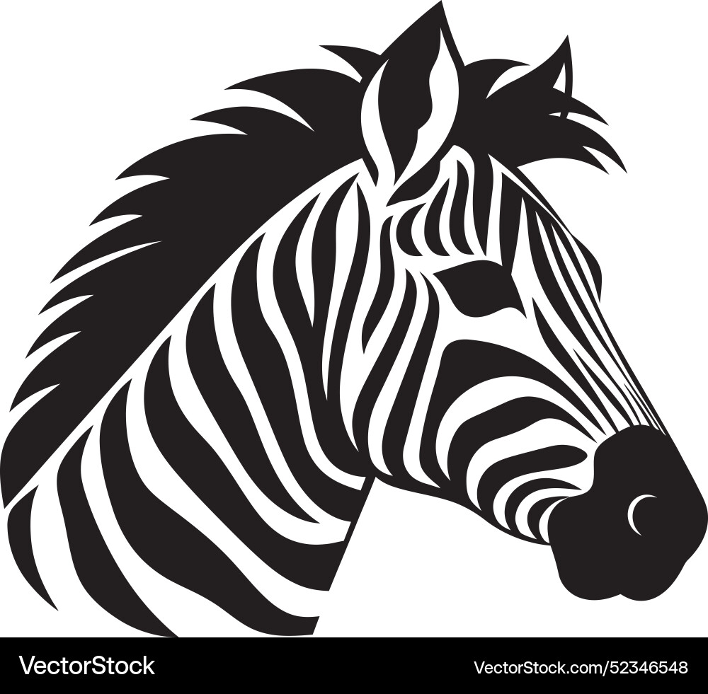 Expressive zebra stylesleek design vec Vector Image
