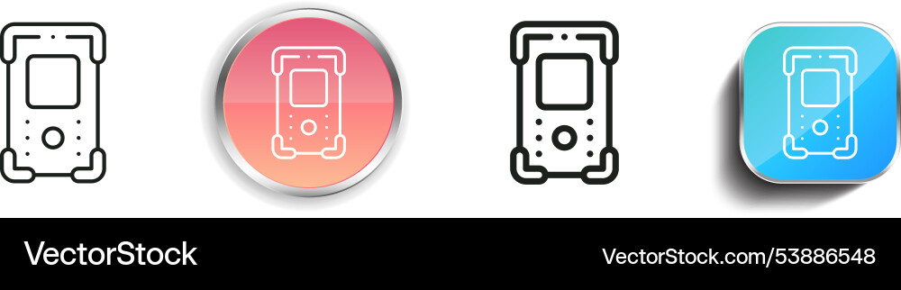 Field controller icon thin linear regular vector image
