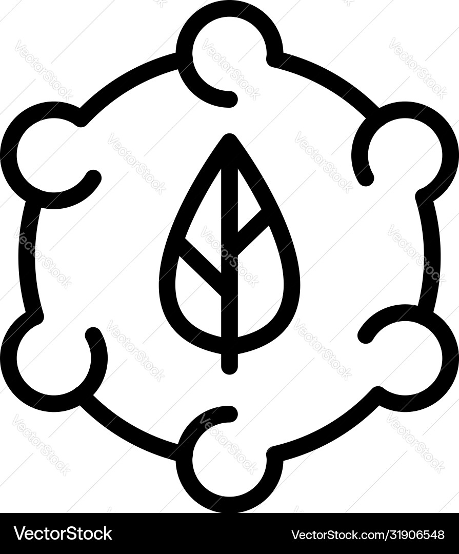 Leaf cycle icon outline style Leaf cycle icon outline style vector image