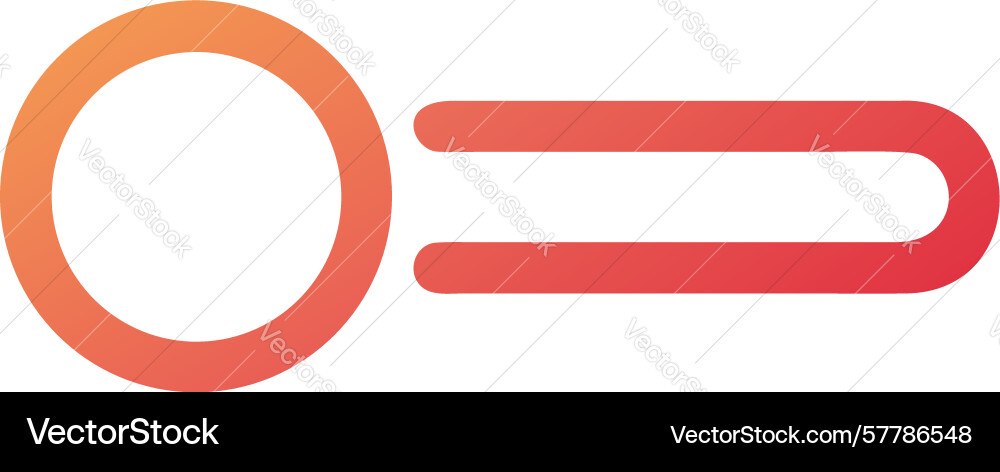 Minimalist search icon with circular element vector image