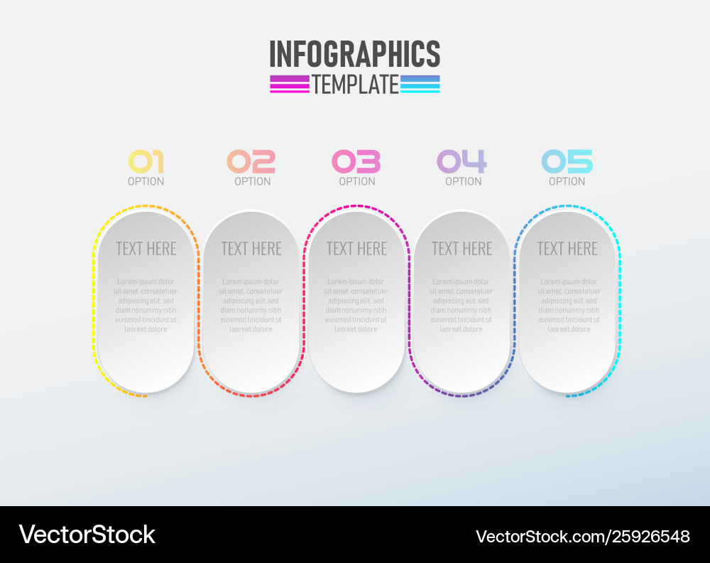 Modern 3D Infographic Circle Elements vector image