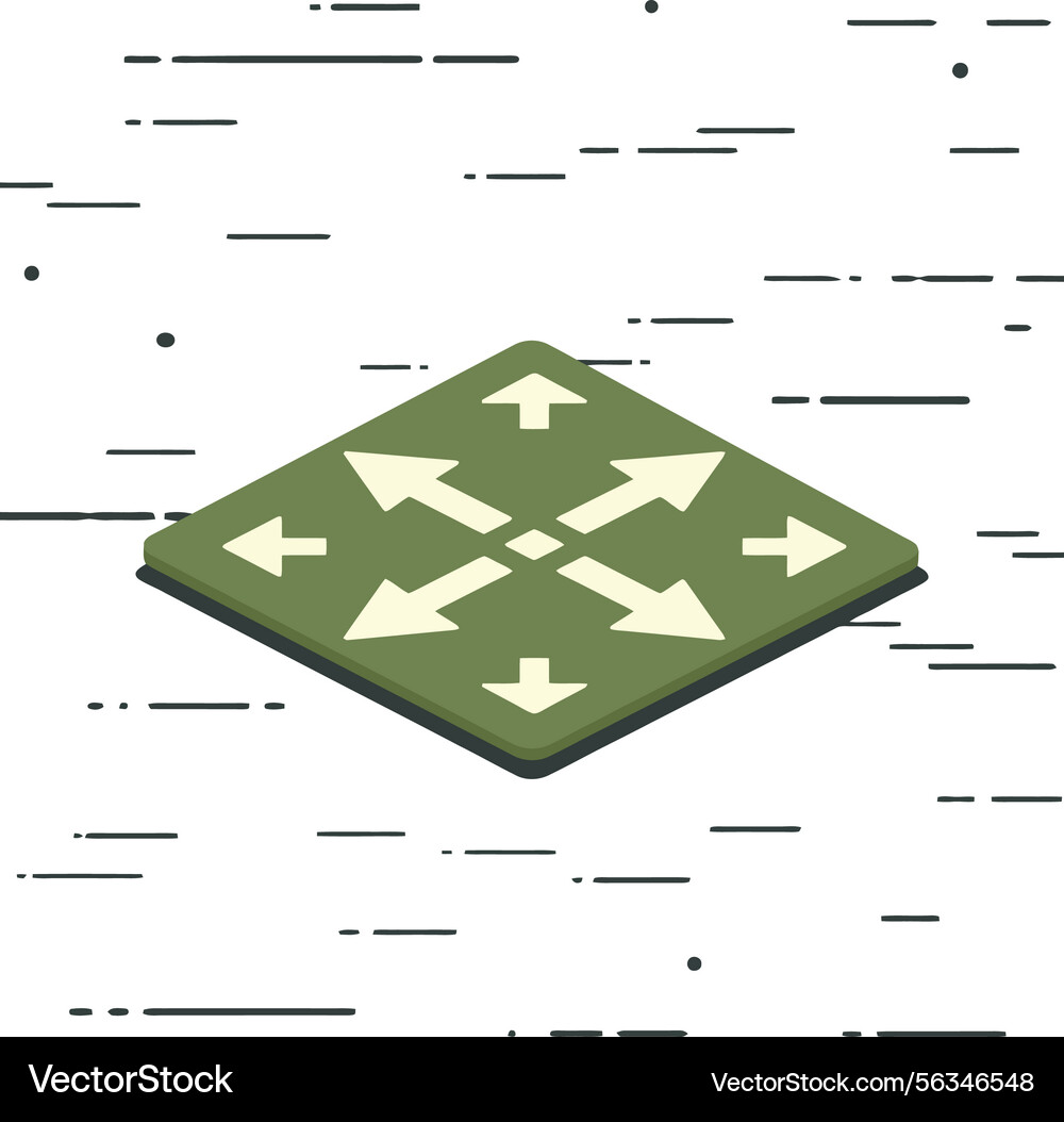 Navigation arrows icon with multiple directions Navigation arrows icon with multiple directions vector image