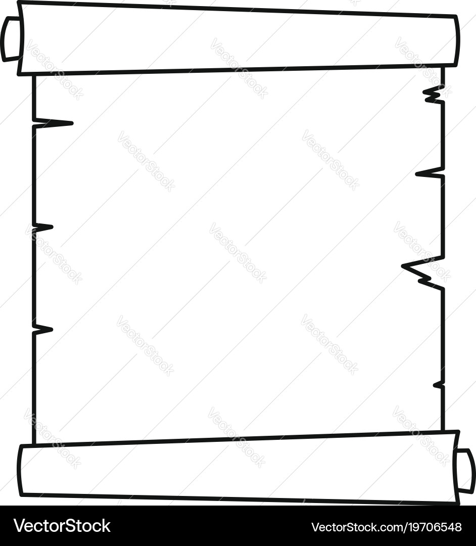 Retro Scroll Icon vector image
