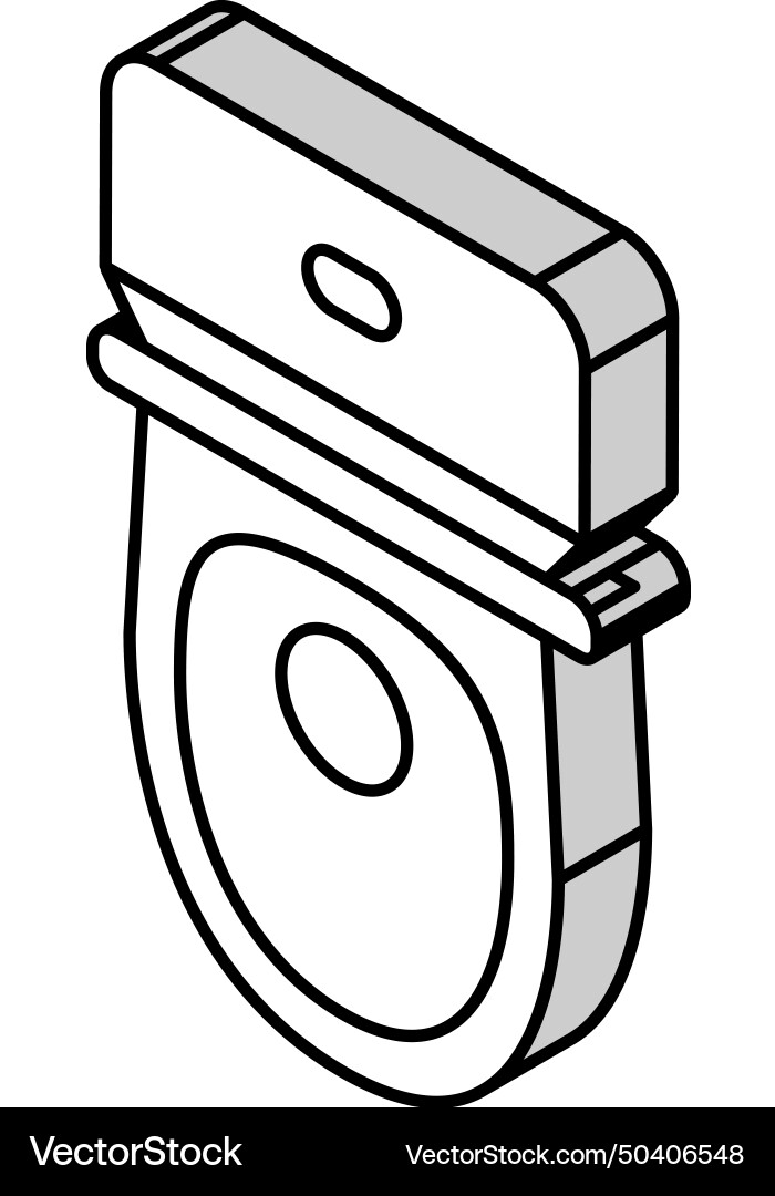 Toilet top view isometric icon Royalty Free Vector Image