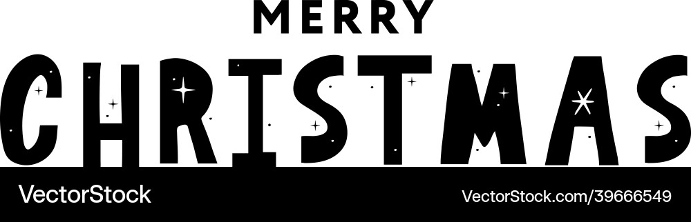 Banner merry christmas holiday new year letter vector image