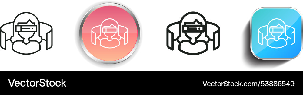 Blickfeld Symbol dünn linear regelmäßig und Taste Blickfeld Symbol dünn linear regelmäßig und Taste vektorbild