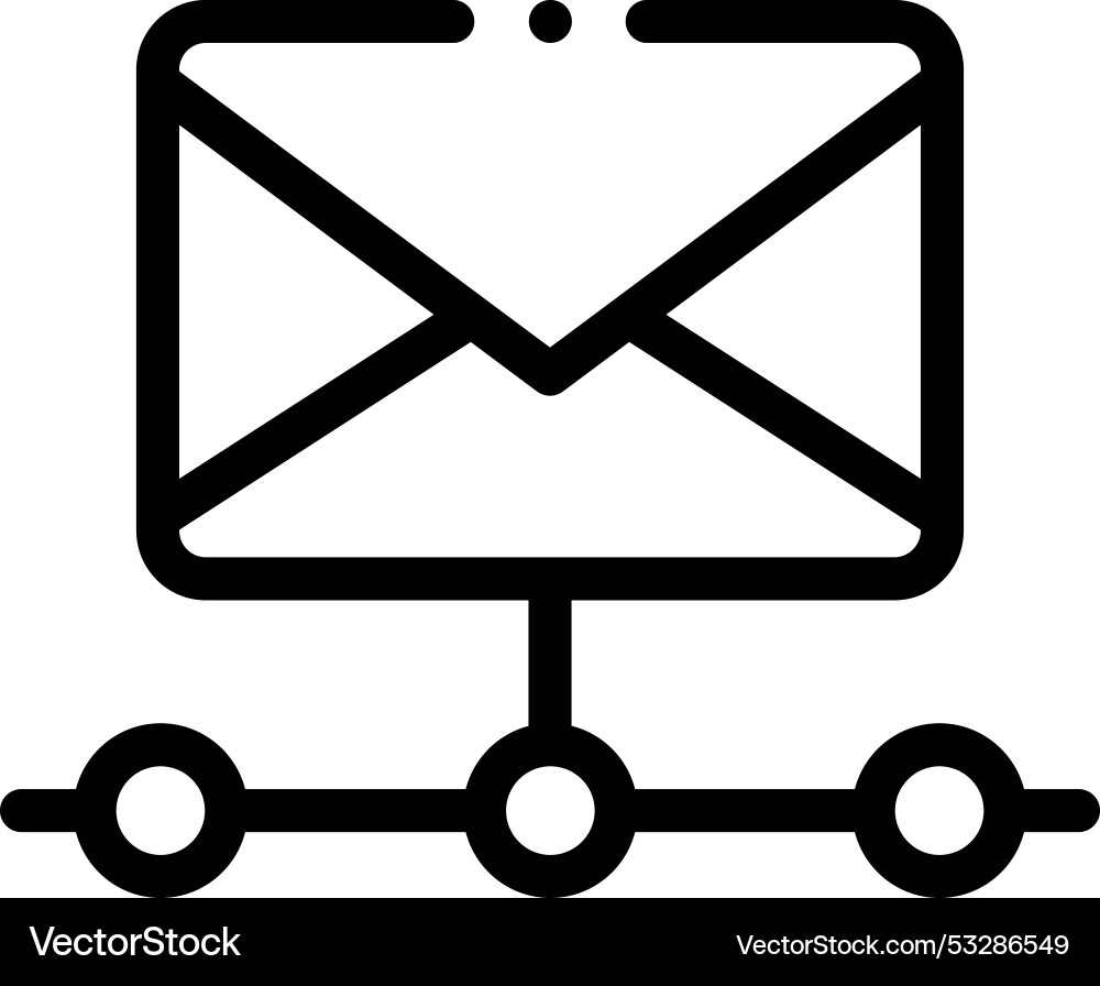 Email icon thin linear style design isolated Email icon thin linear style design isolated vector image