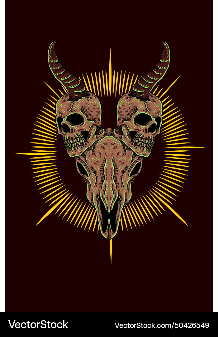Goat skull Royalty Free Vector Image - VectorStock
