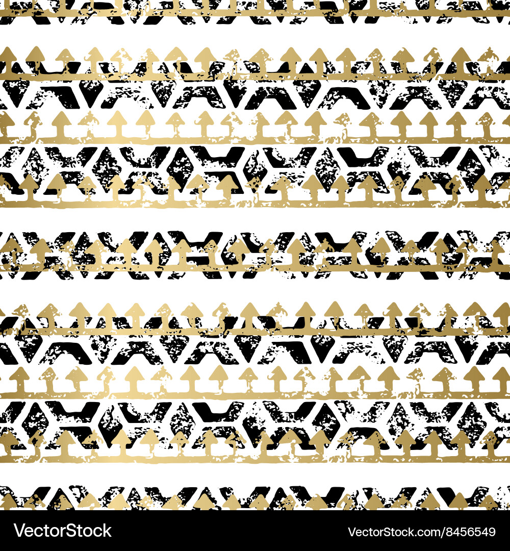 Gold and black seamless pattern Royalty Free Vector Image