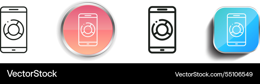 Infography icon thin linear regular and button vector image