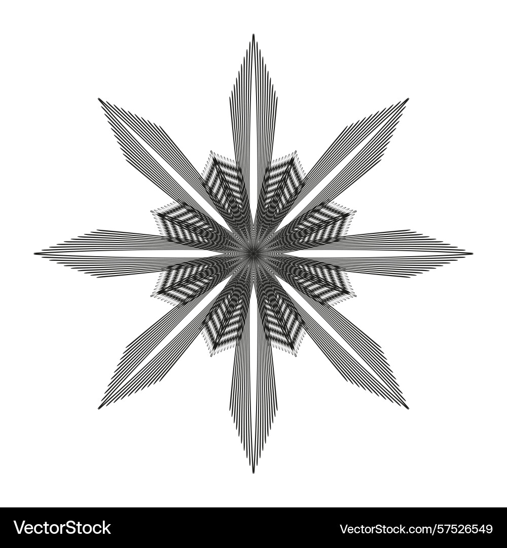 Pointed star icon sharp spike pattern radial Pointed star icon sharp spike pattern radial vector image