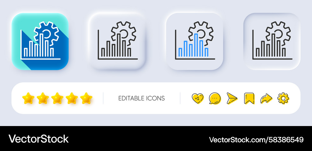 SEO Graph Line Icon - Optimization Vector Image