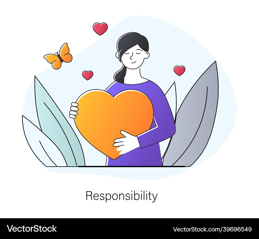 Support and Heart Concept Vector Image