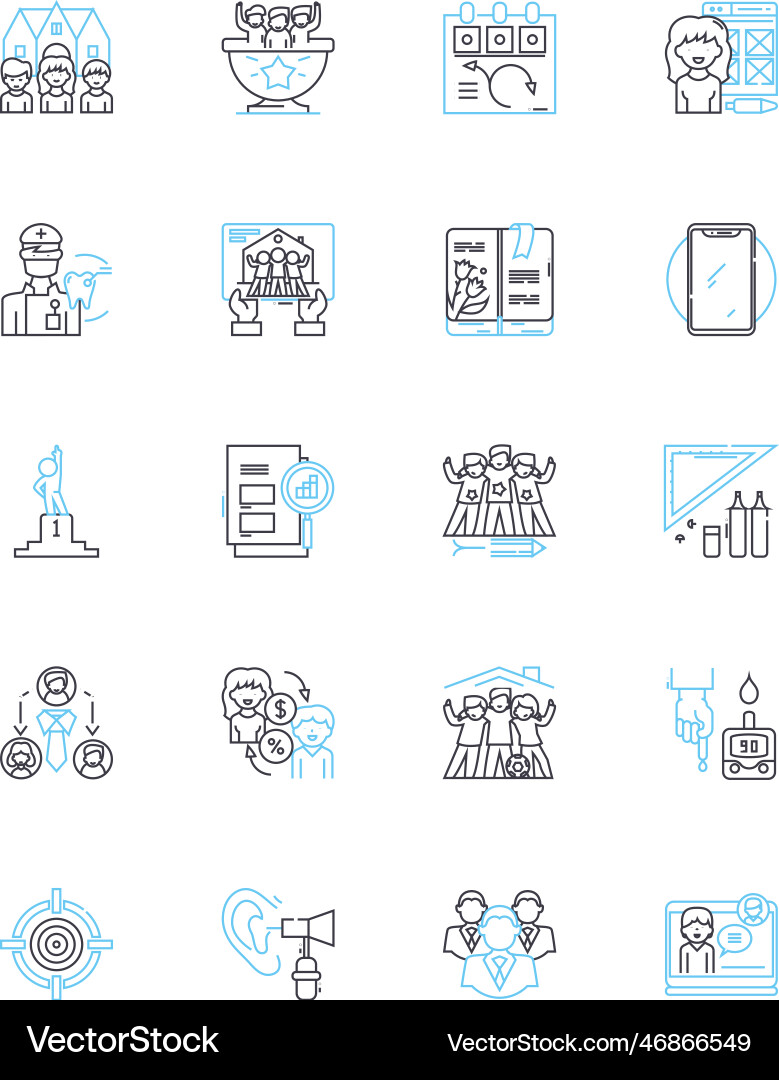 Work tools linear icons set hammer screwdriver Work tools linear icons set hammer screwdriver vector image