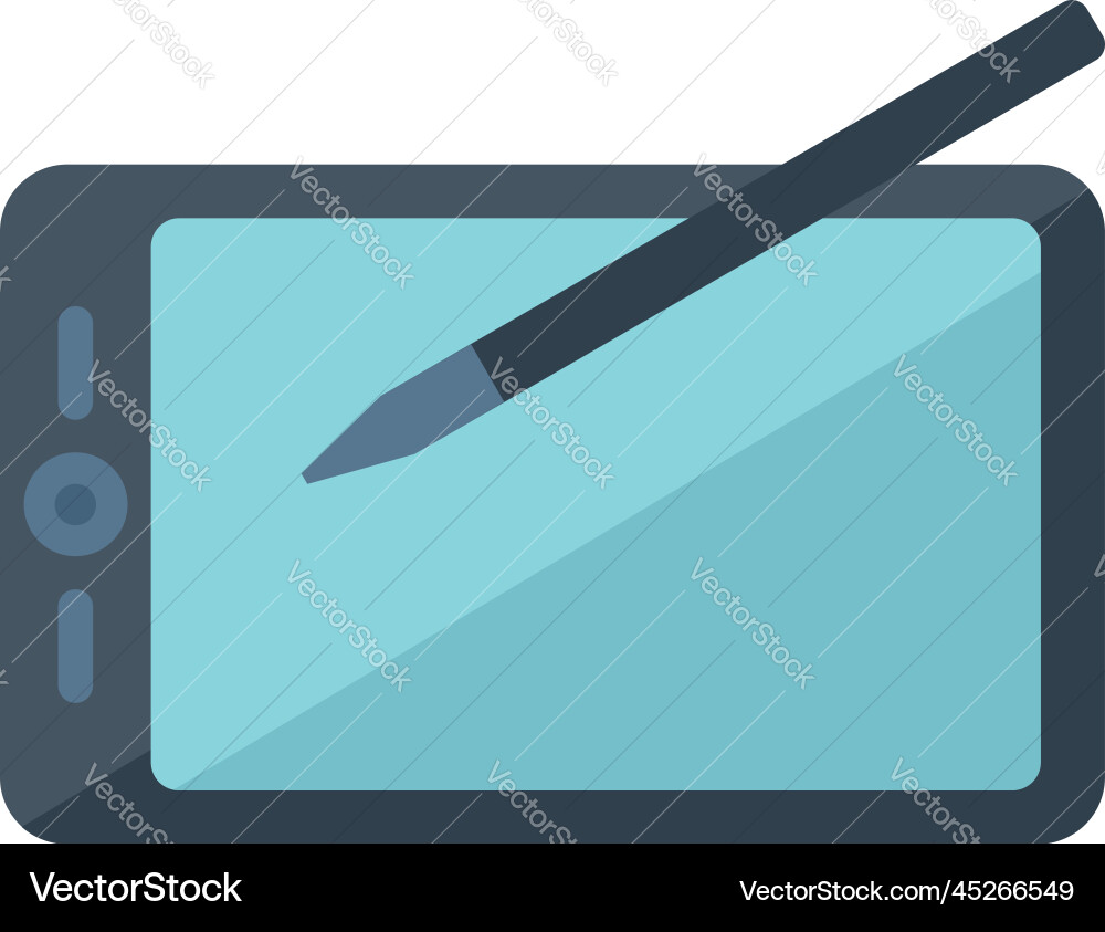 Writing tablet icon flat write text Writing tablet icon flat write text vector image