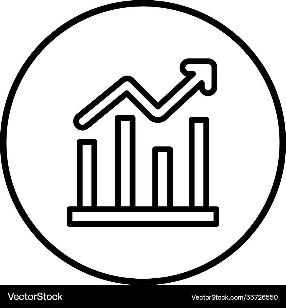 Bar graph icon design Vector Image