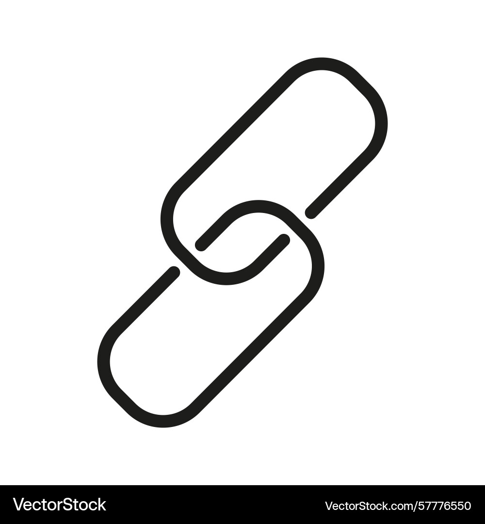 Chain link solid icon connectivity networking Chain link solid icon connectivity networking Vector Image