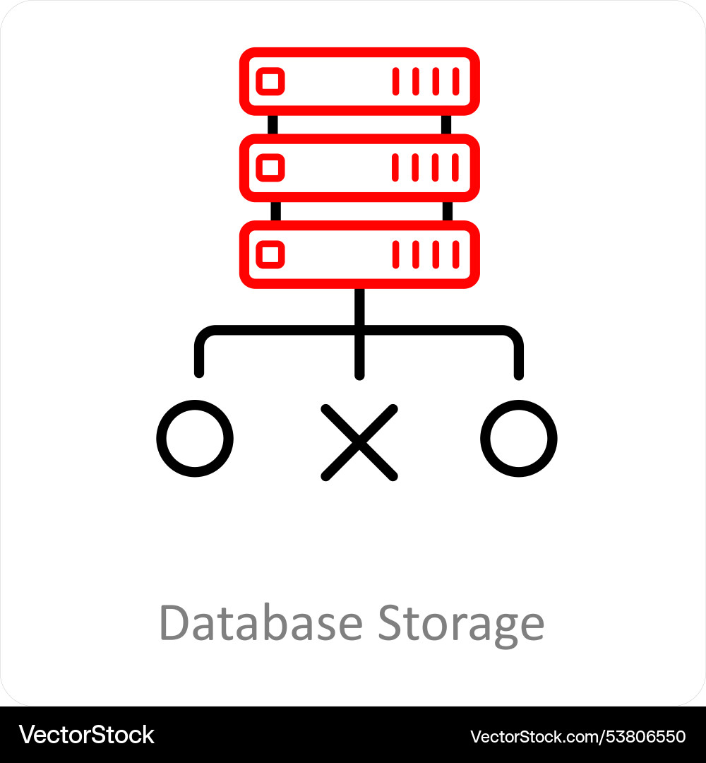 Database storage and big data icon concept vector image