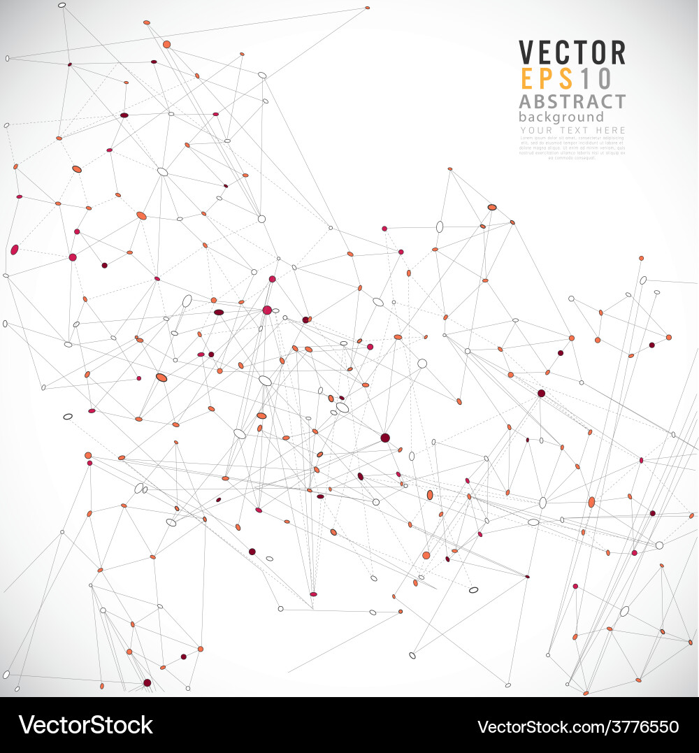 Dynamic Mesh Network Background vector image