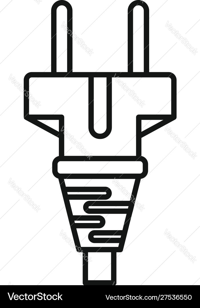 Kabelstecker Ikone Umriss Stil Kabelstecker Ikone Umriss Stil vektorbild
