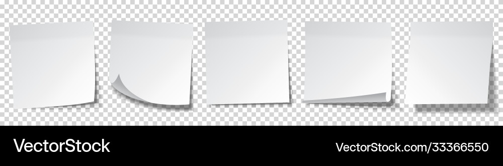 Realistic blank sticky notes sheets note Realistic blank sticky notes sheets note vector image