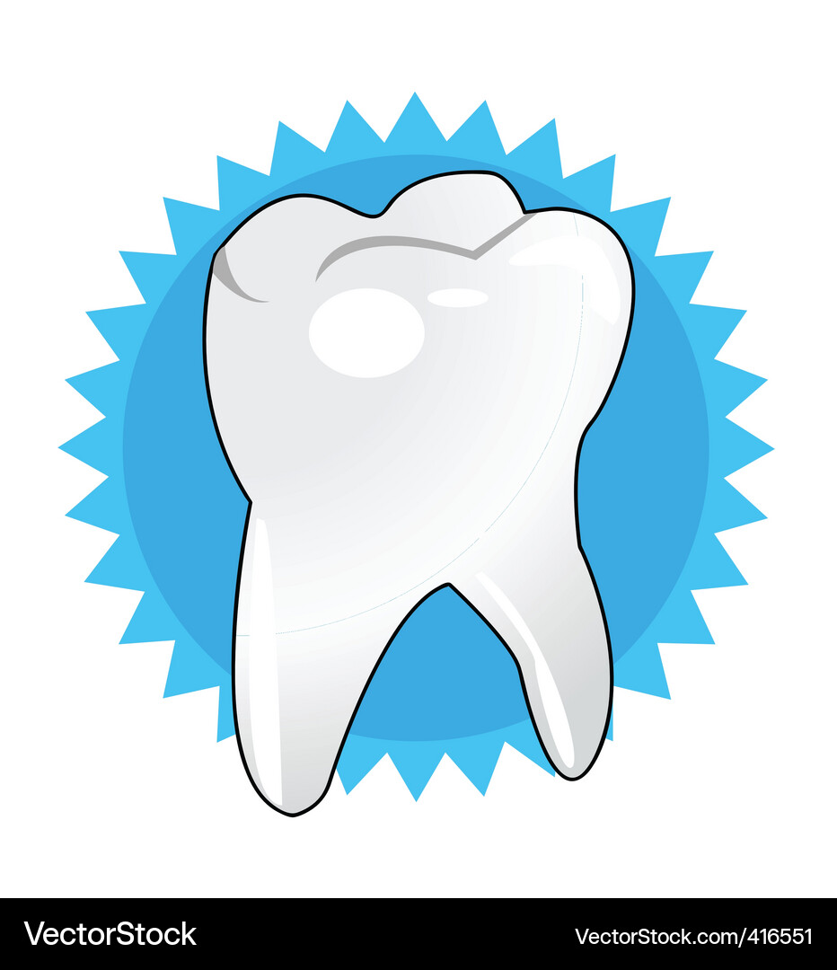 Cartoon Tooth Background Vector Image