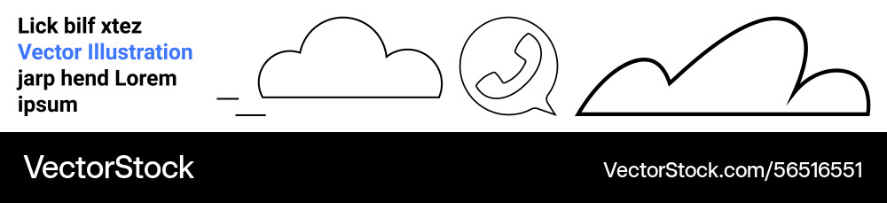 Cloud and communication concept with abstract line Cloud and communication concept with abstract line vector image