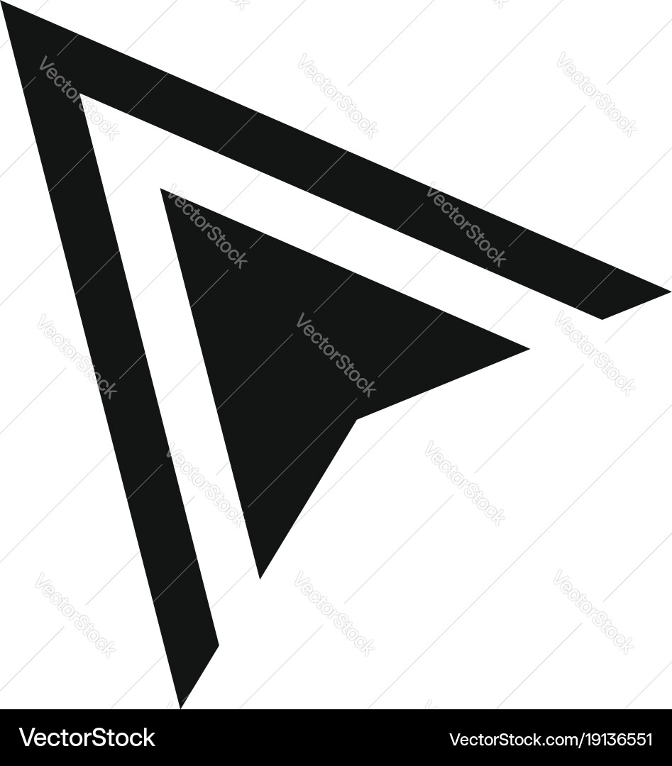 Cursor element icon simple black style Vector Image