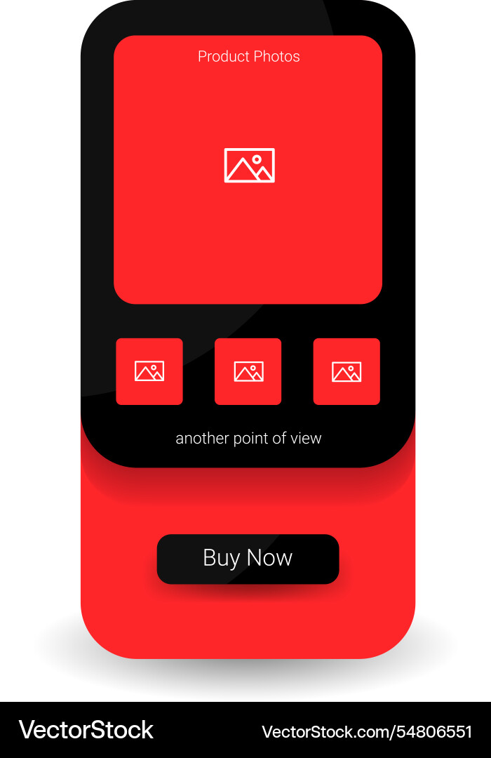 Marketplace product library interface with image vector image