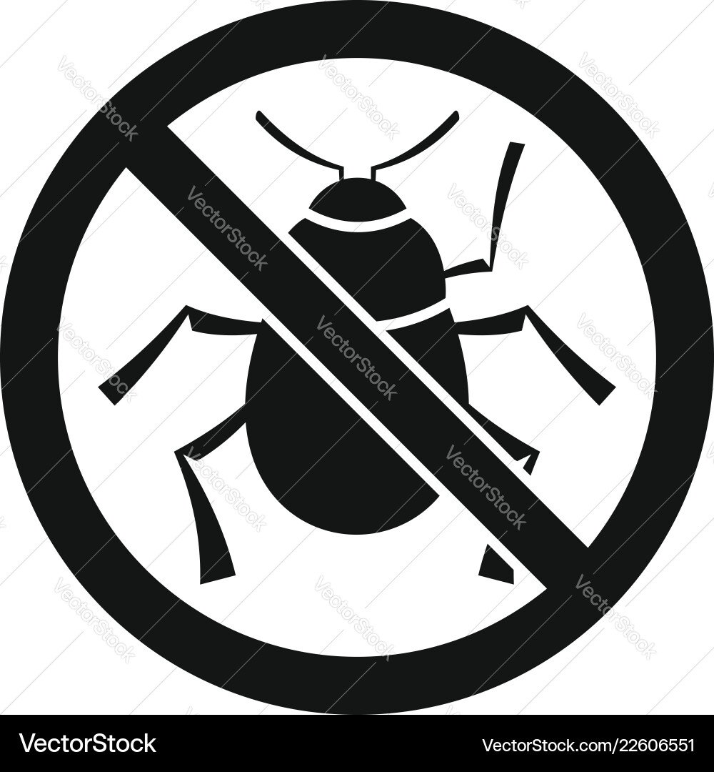 No virus bug icon simple style No virus bug icon simple style vector image